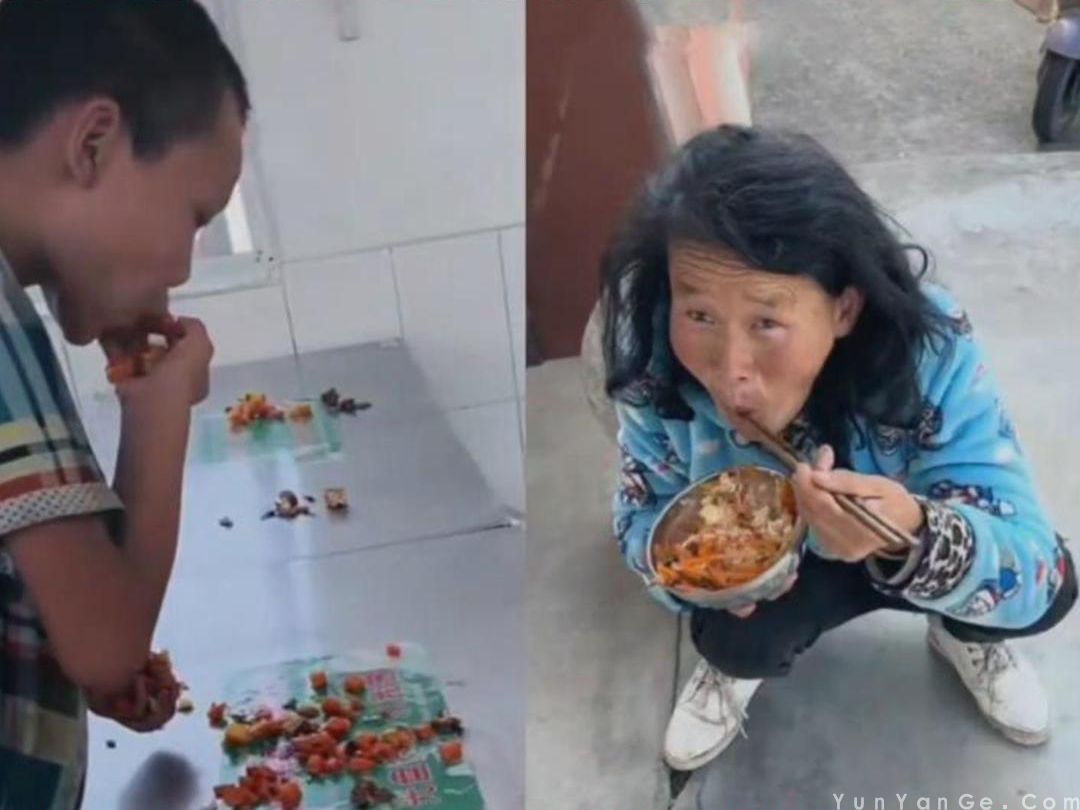 李士博：儿食剩骨正餐奉母。